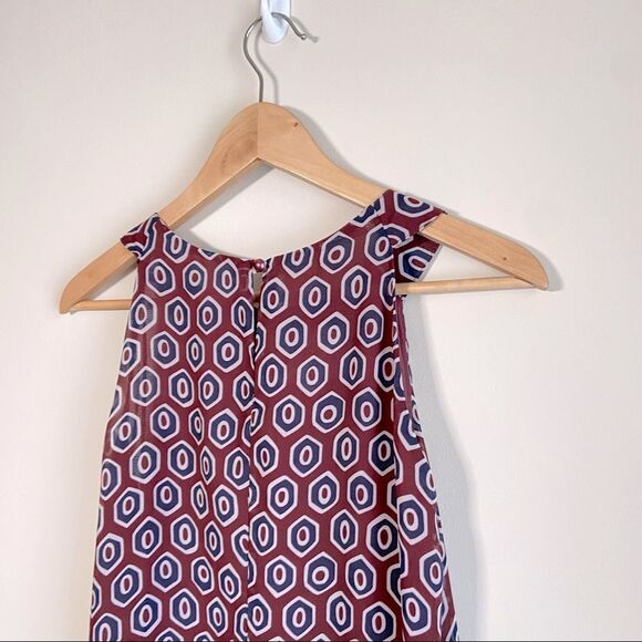 La Fée Maraboutée Sheer Sleeveless Geometric Patterned Dress Size 4 - Picture 3 of 6